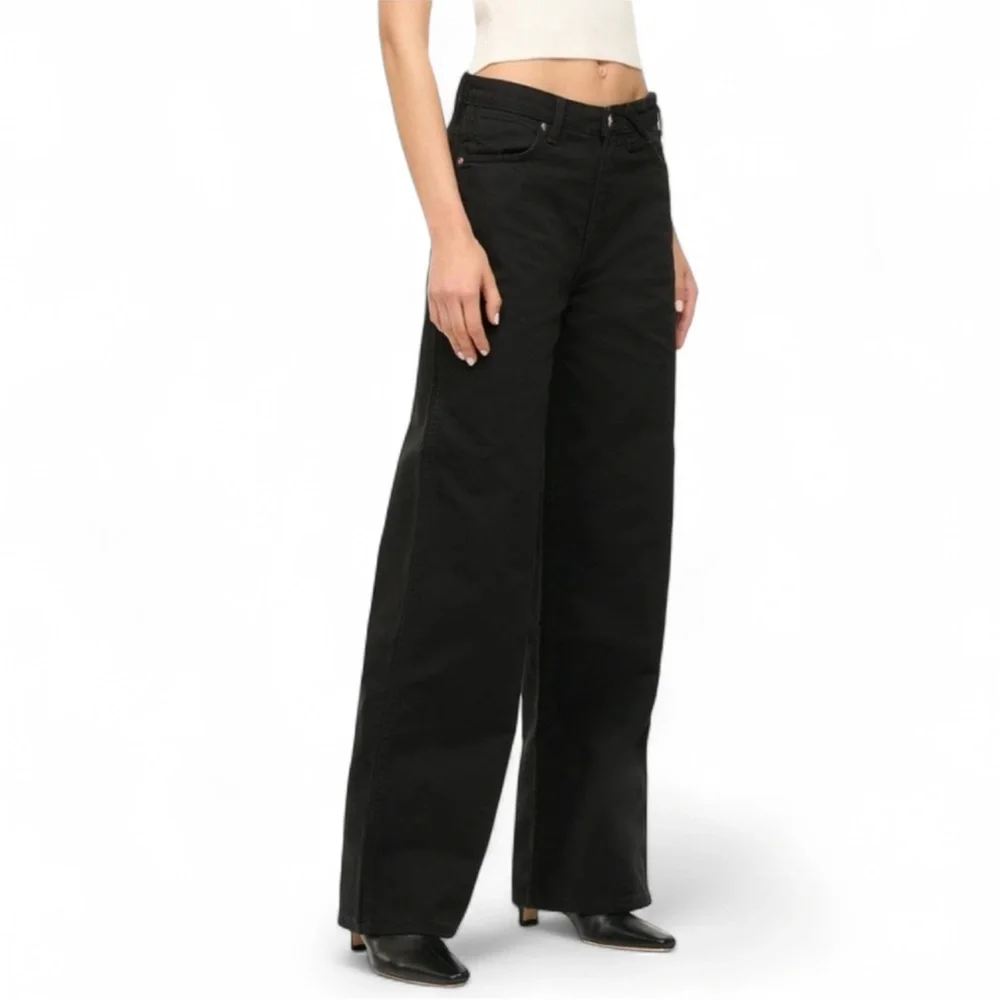Wrangler x STAUD The Loose Wide Leg Jeans Black 28 NWT